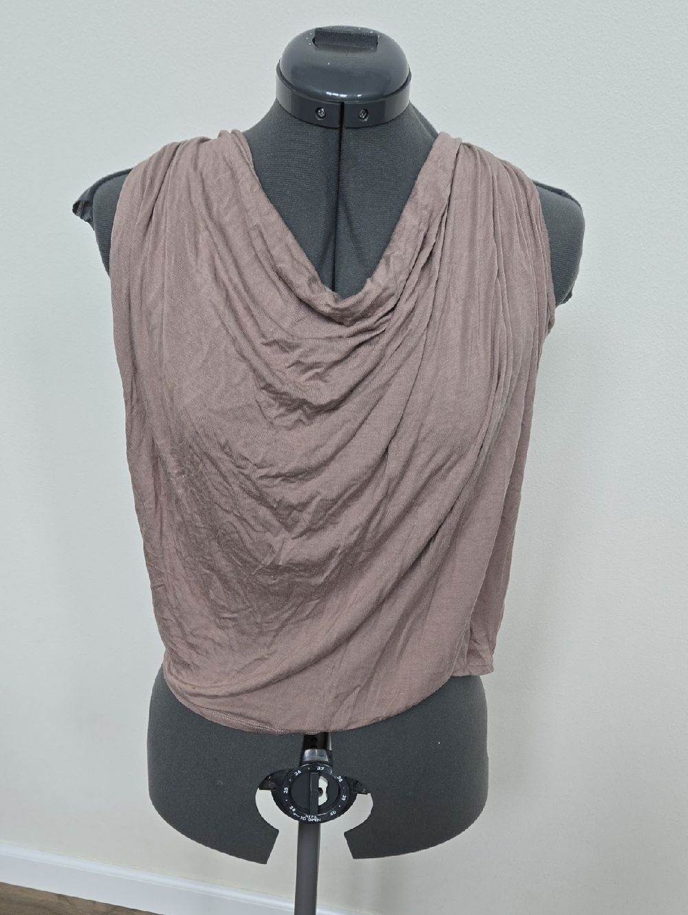 Michael Stars For Anthropologie Draped Cowl Neck Tank Top - Taupe